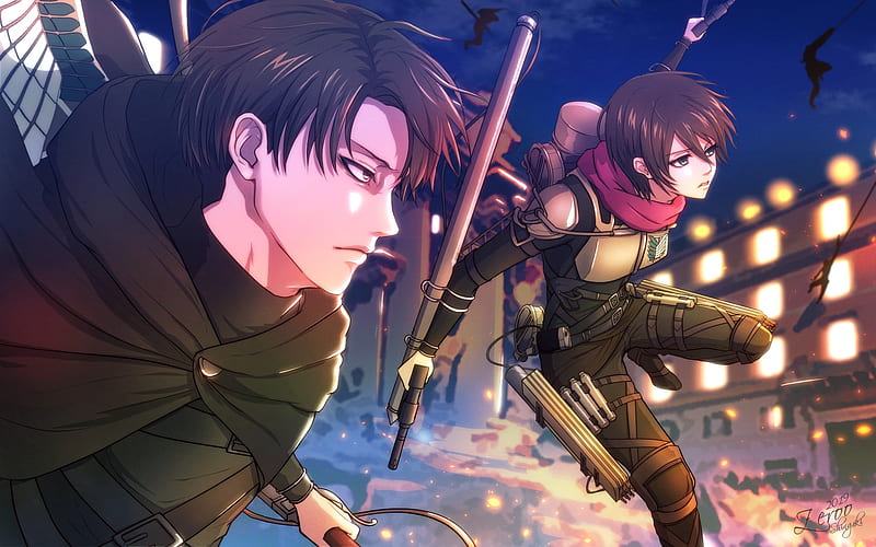 Shingeki No Kyojin Levi X Mikasa