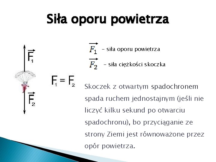 Siła Tarcia I Oporu Powietrza
