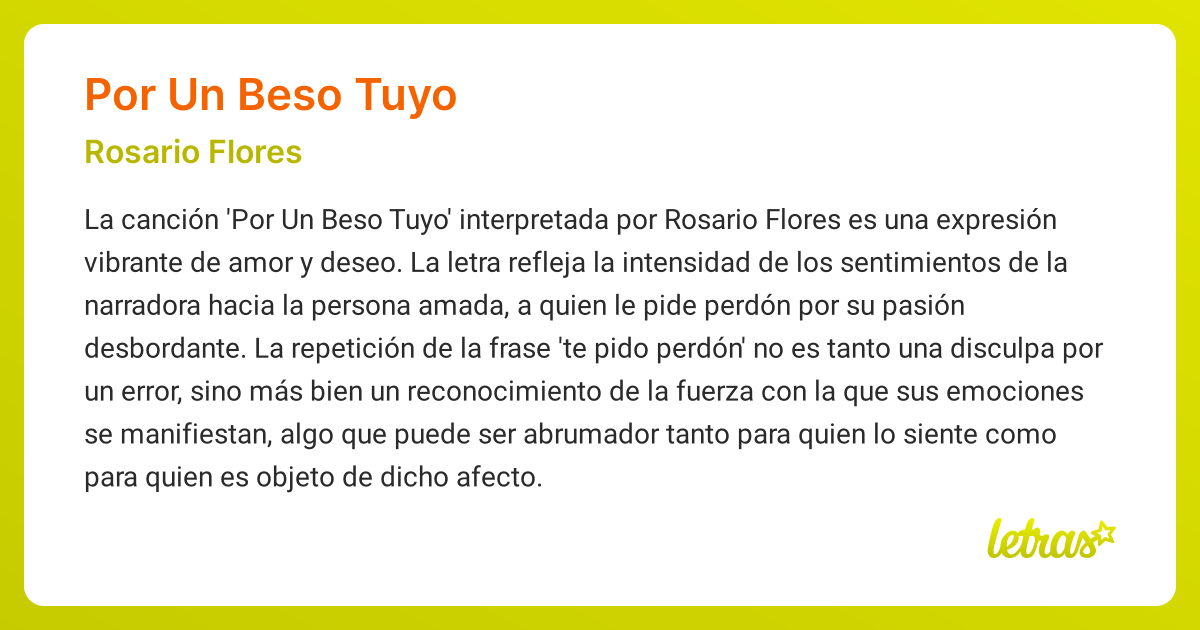 Rosario Flores Por Un Beso Tuyo