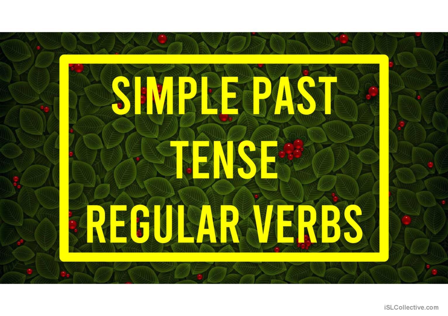 Grammar Quiz Past Simple Regular Verbs