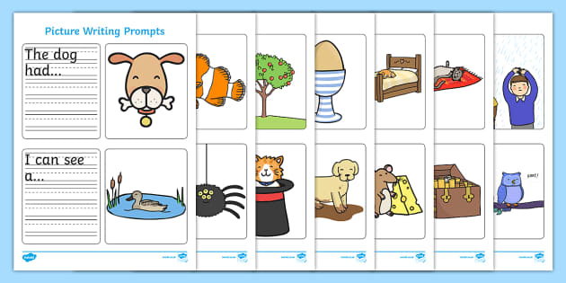 Simple Sentence Writing Prompt Pictures - write, writing aid Use The Prompts To Write Sentences