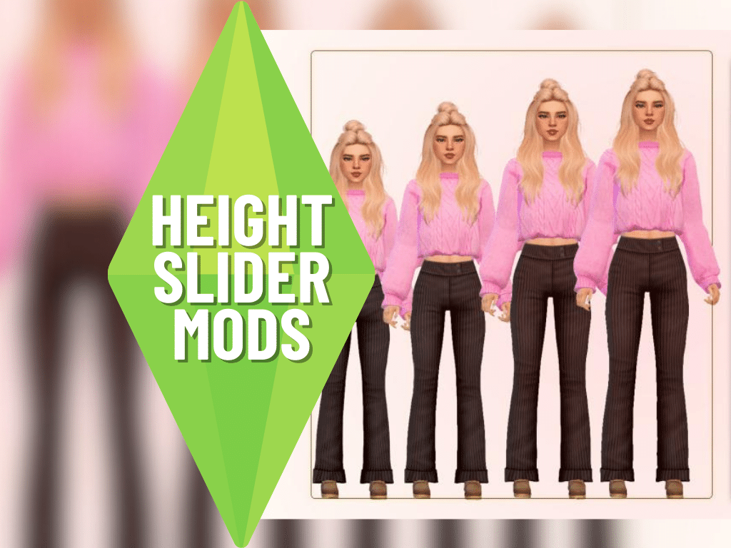 Sims 4 Height Slider Mods: How to Change Your Sim's Height — SNOOTYSIMS Height Mod The Sims 4