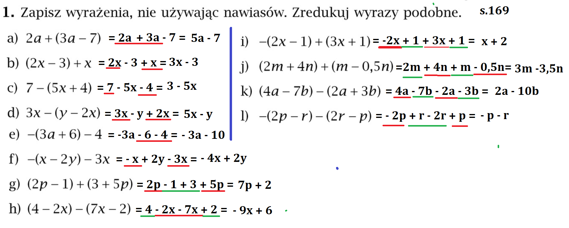 Dodawanie I Odejmowanie Sum Algebraicznych