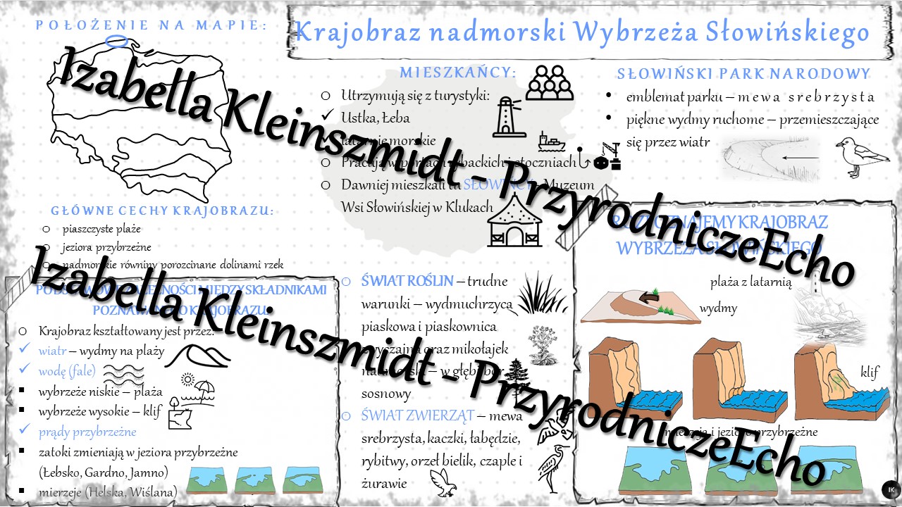 Krajobraz Nadmorski Wybrzeza Slowinskiego Karta Pracy