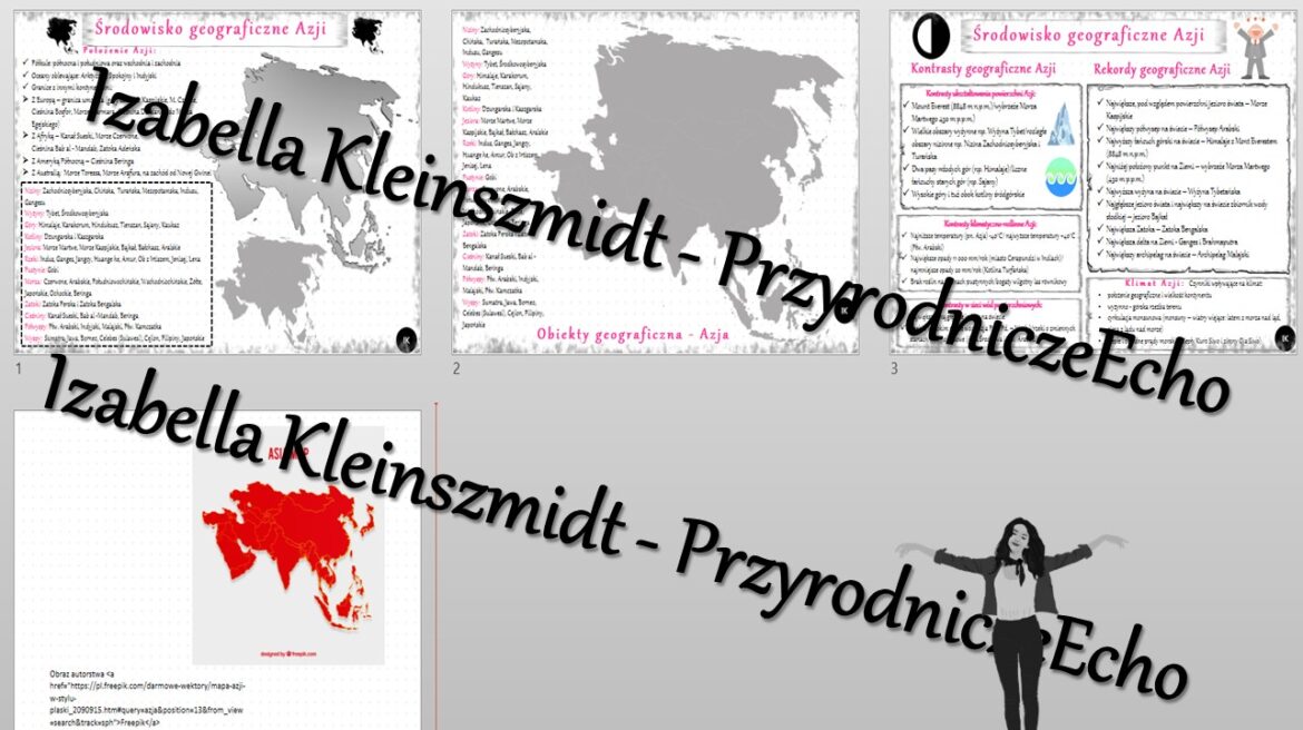 Sketchnotka - notatka „Środowisko przyrodnicze Azji” wykonana w power środowisko Przyrodnicze Azji Klasa 8