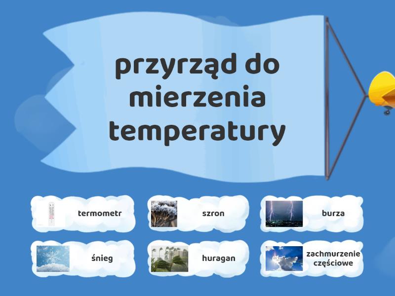 Składniki pogody (zadanie 4 - sprawdzian dział 2) - Znajdź parę Składniki Pogody Sprawdzian Klasa 4