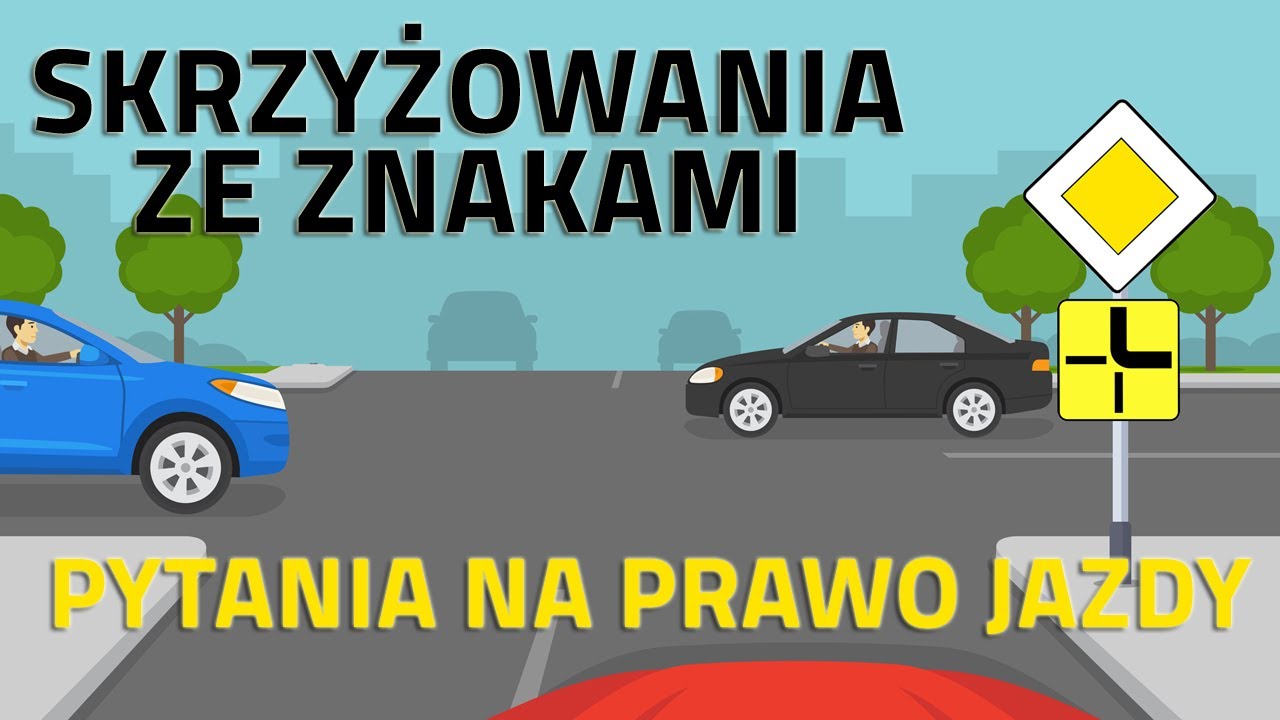 🔶🔻Skrzyżowania ze znakami określającymi pierwszeństwo🔶🔻 Pytania Testy Na Prawo Jazdy Skrzyzowania