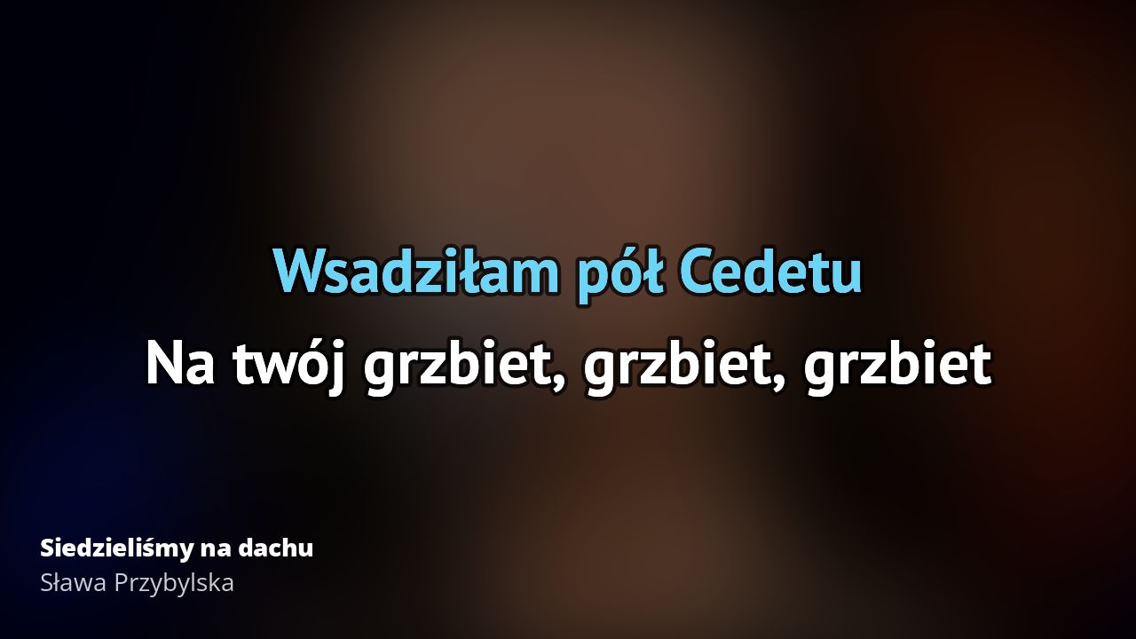 Slawa Przybylska Siedzielismy Na Dachu