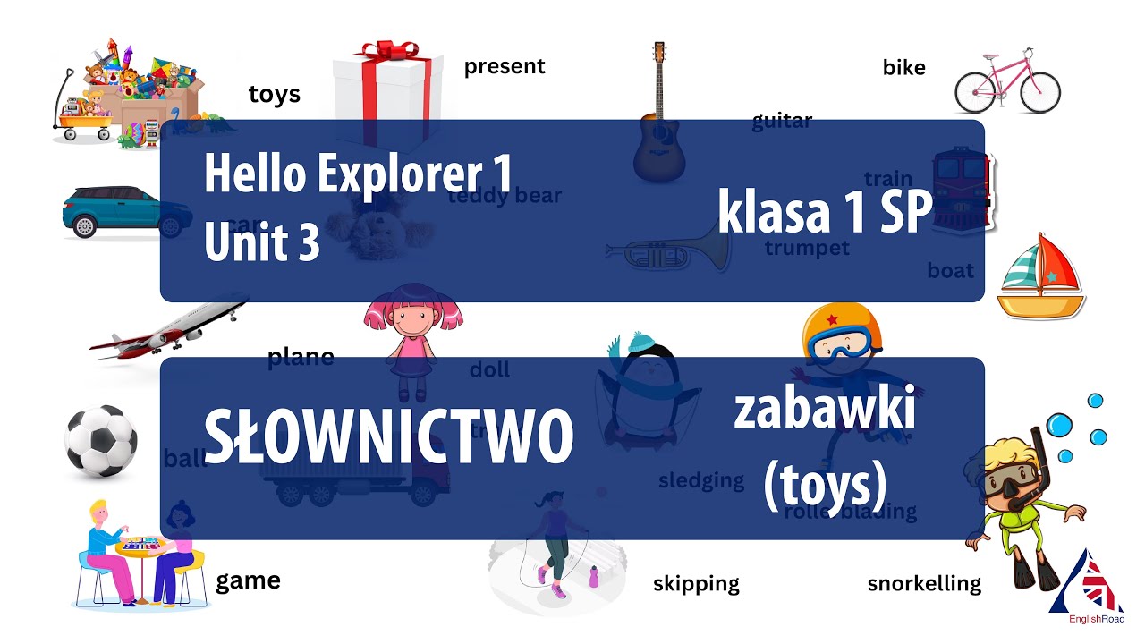 Słownictwo: ZABAWKI/TOYS. Hello Explorer 1_Unit 3, klasa 1 szkoły Hello Explorer 3 Podrecznik Online