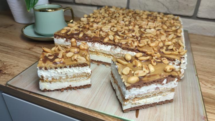 Snickers z mascarpone bez pieczenia - wpis - Kulinarne przygody Snickers Bez Pieczenia Z Mascarpone