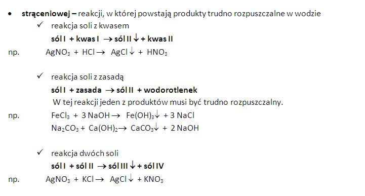 Sole - powtórka, streszczenie z Chemia Nowej Ery Sprawdzian Sole
