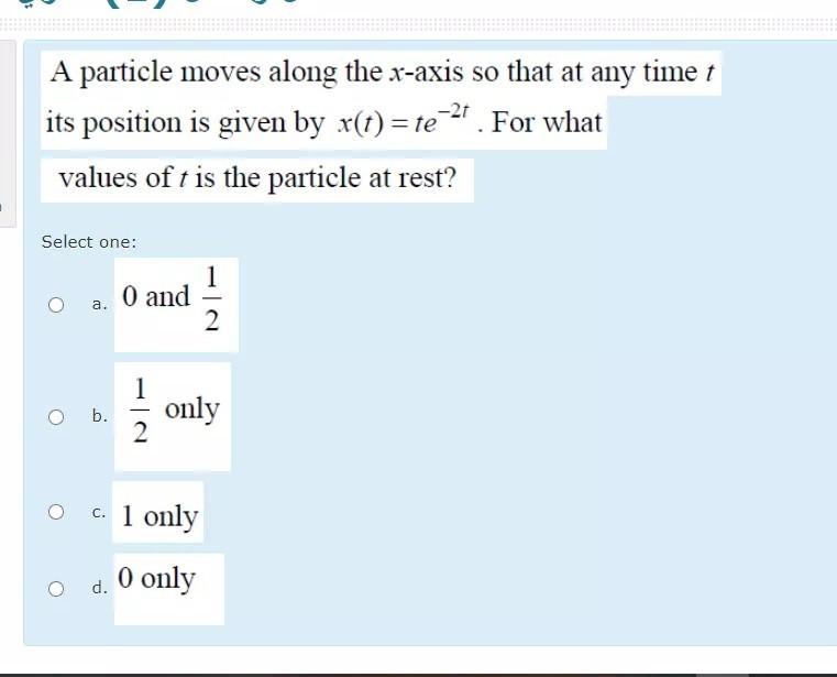 Solved A particle moves along the x-axis so that at any time | Chegg.com For T 0 A Particle Moves Along The X Axis