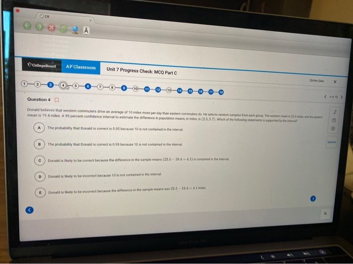 Solved А се College Board AP Classroom Unit 7 Progress | Chegg.com Unit 7 Progress Test A Vision 2