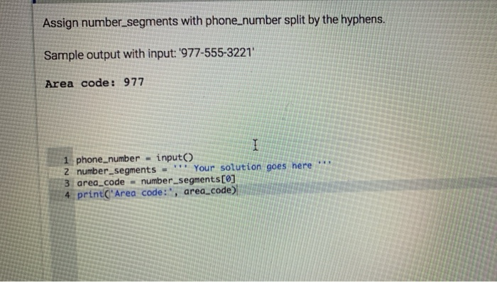 Assign Number Segments With Phone Number Split By The Hyphens