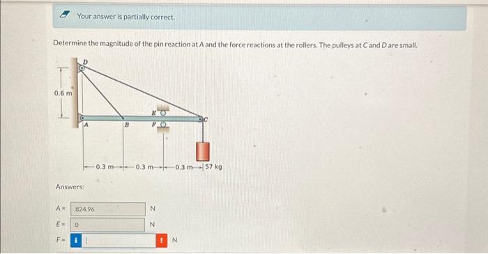 Solved Determine the magnitude of the pin reaction at A and | Chegg.com Determine The Magnitude Of The Reaction At Pin A