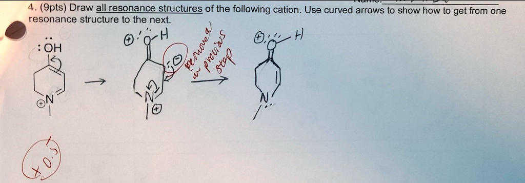 SOLVED: Draw all resonance structures of the following cation. Use Draw A Resonance Structure For The Following Cation
