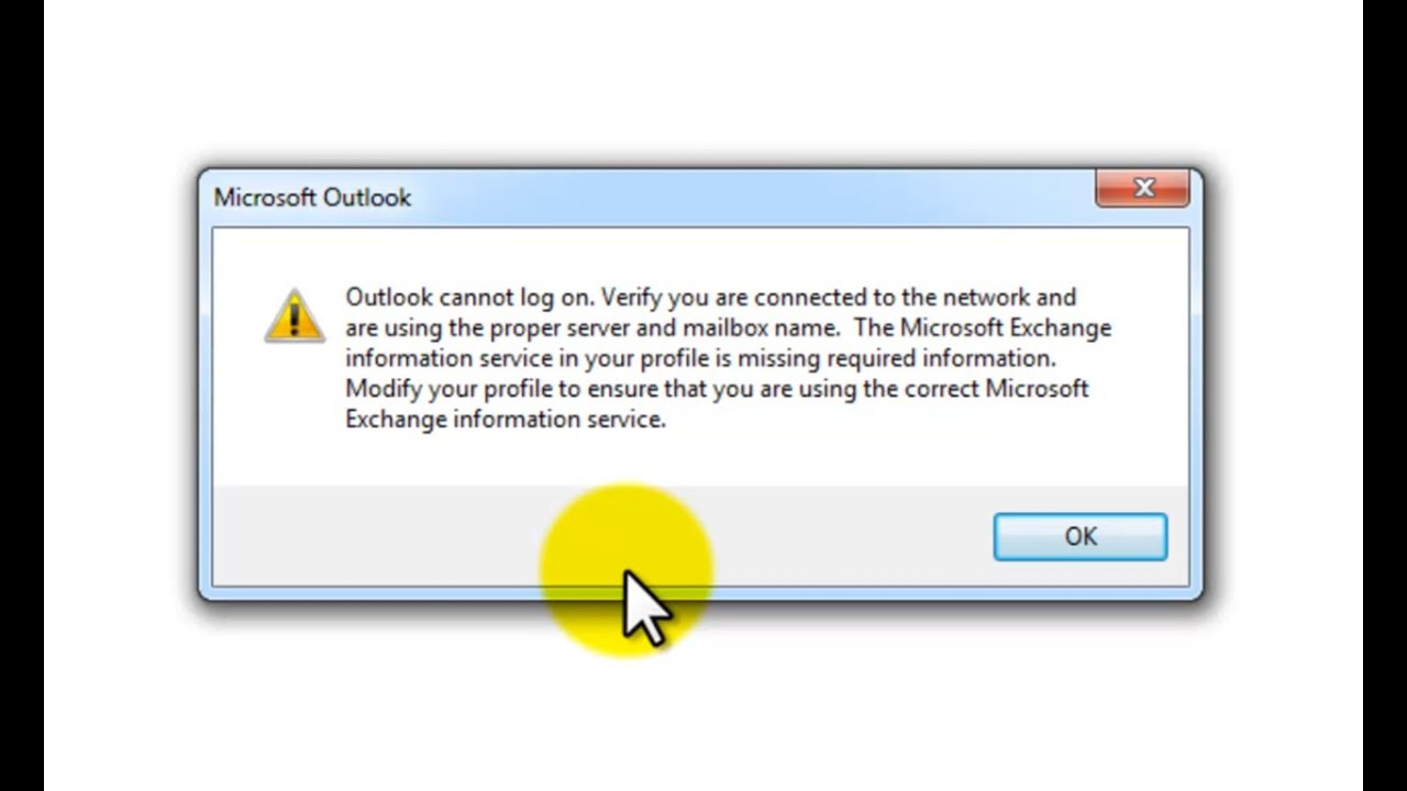 Solved - Outlook cannot logon verify you are connected to the network Unable To Connect To The Host Verify That The Connection Settings Are Correct Yuzu