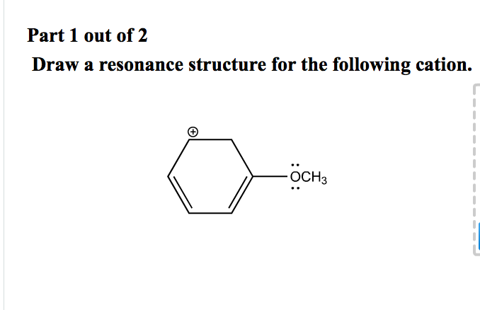 Draw A Resonance Structure For The Following Cation