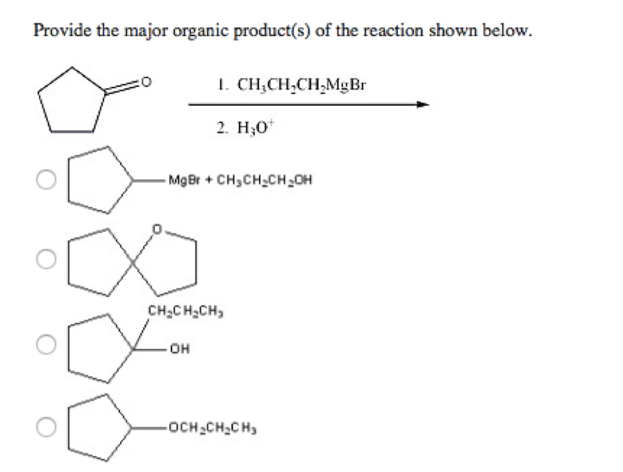 Solved Provide the major organic product(s) of the reaction | Chegg.com Provide The Major Organic Product Of The Reaction Shown