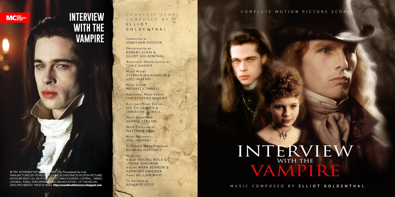 Soundtrack List Covers: Interview With the Vampire Complete (Elliot Interview With The Vampire Soundtrack Download