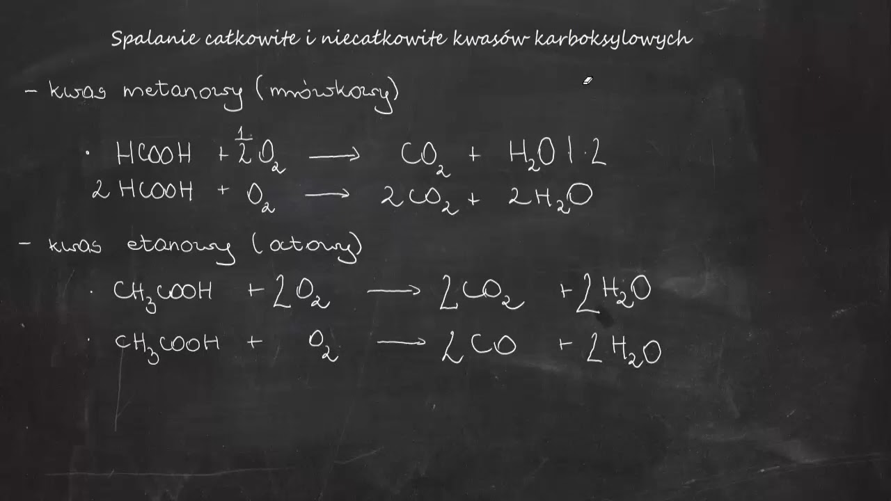 Spalanie całkowite i niecałkowite kawasów karboksylowych. - YouTube Spalanie Calkowite I Niecalkowite Pentanolu
