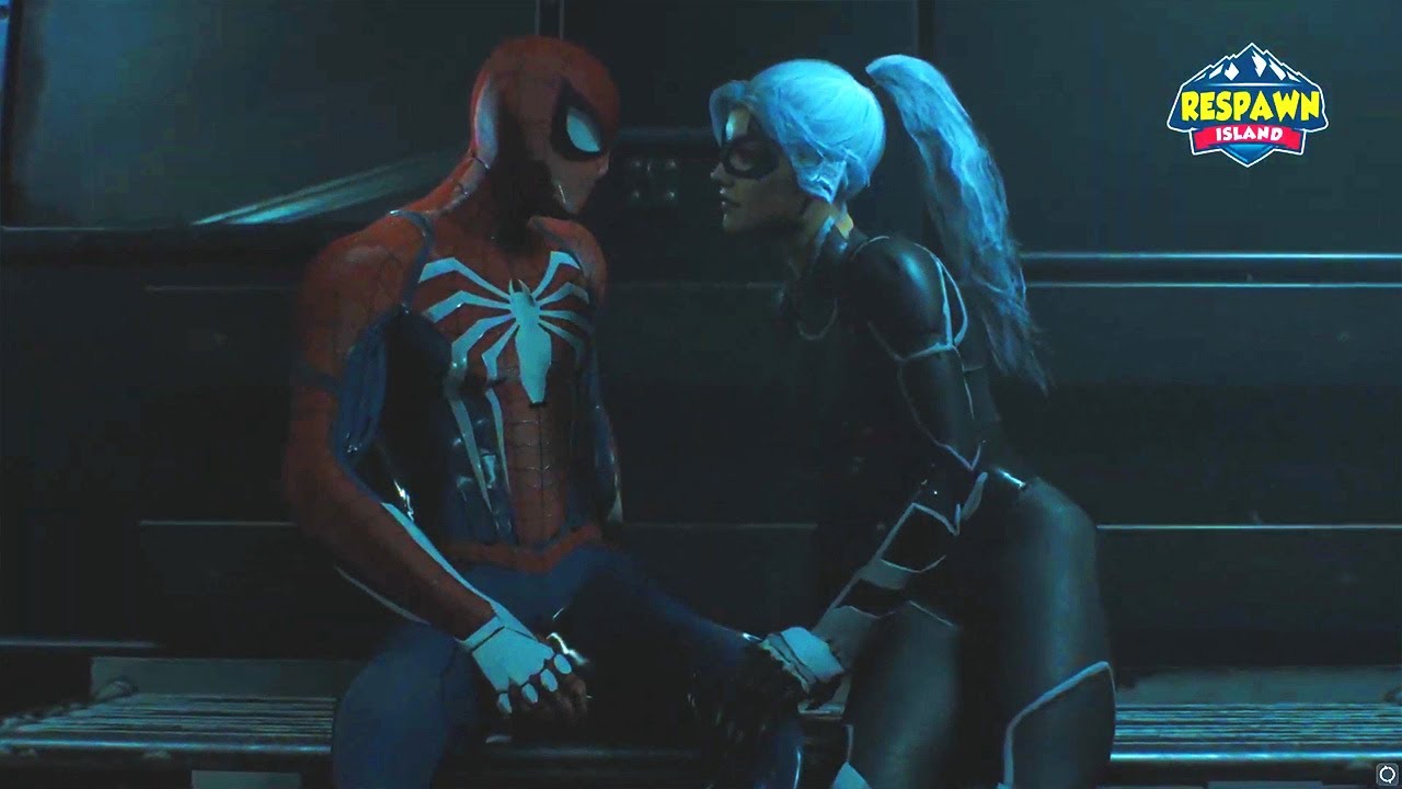 Spider Man and Black Cat Romantic Kiss - RE2 Remake Spider Man PS4 Spider Man Ps4 Black Cat Kiss