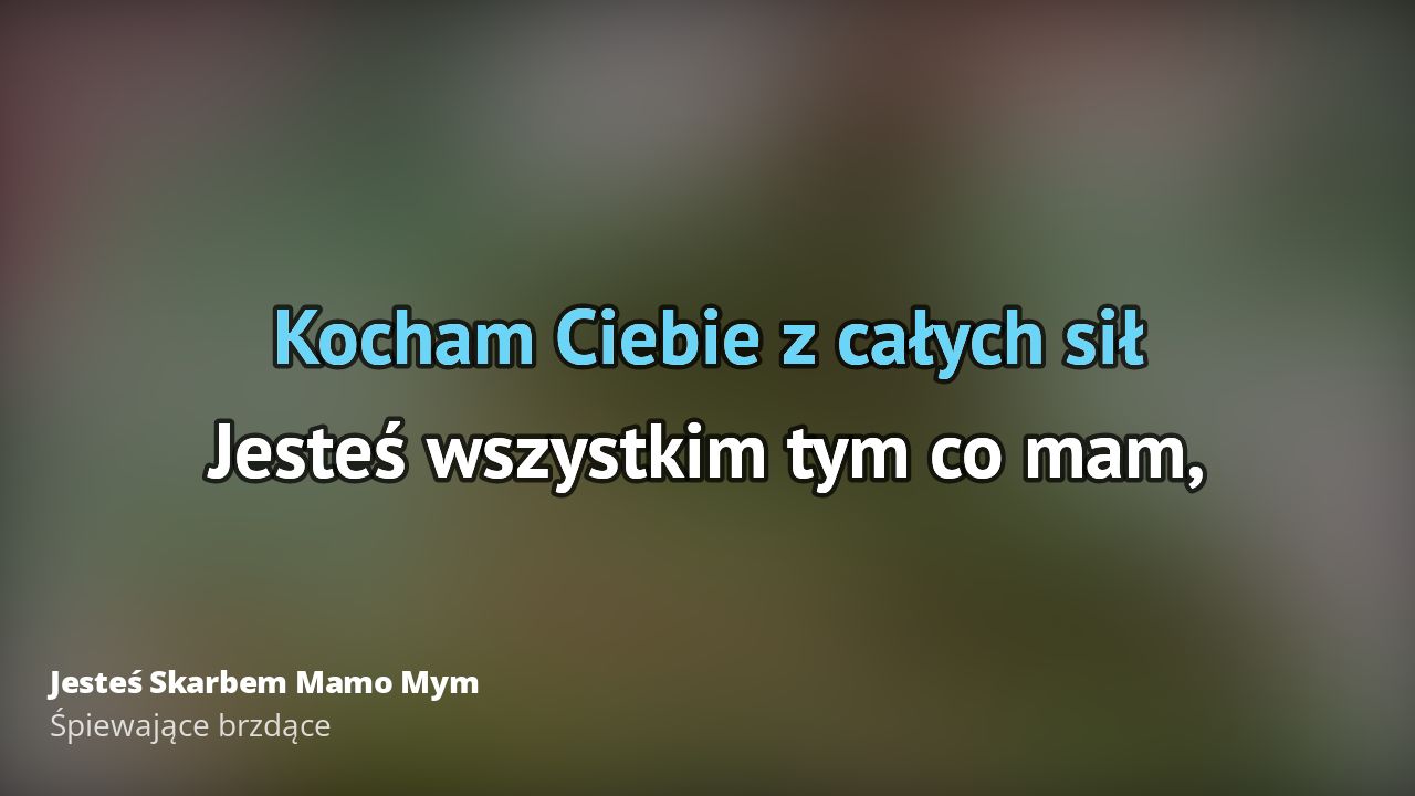 Śpiewające brzdące – Jesteś Skarbem Mamo Mym | Tekst piosenki Spiewajace Brzdace Jestes Mamo Skarbem Mym Karaoke