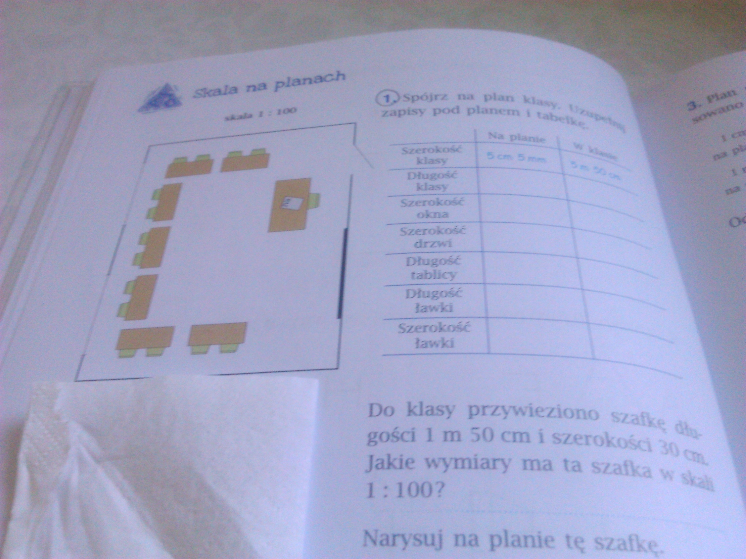 Spójrz Na Plan Klasy Uzupełnij Zapisy Pod Planem I Tabelkę