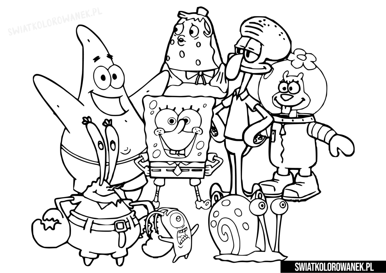 Spongebob i przyjaciele bajka dla dzieci - Darmowe kolorowanki do druku Darmowe Kolorowanki Kolorowanki Do Wydruku Postacie Z Bajek