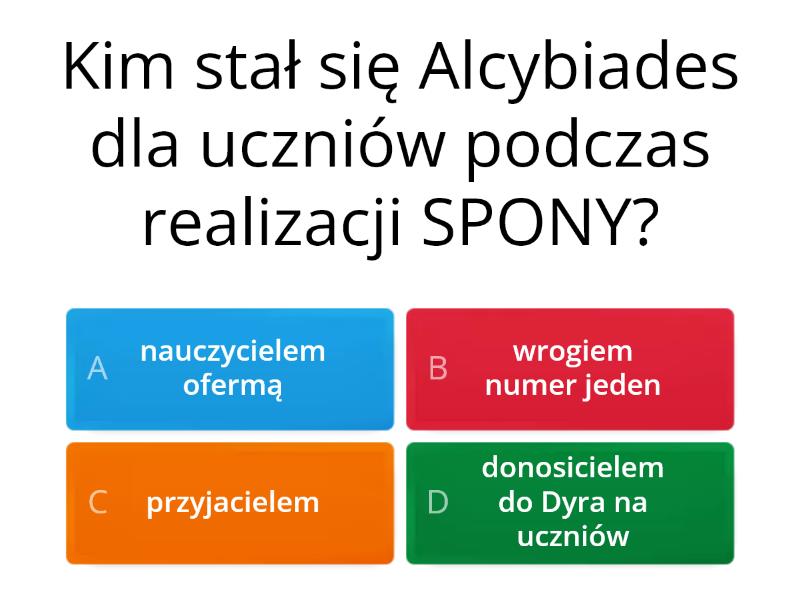 Sposb Na Alcybiadesa Test Z Odpowiedziami