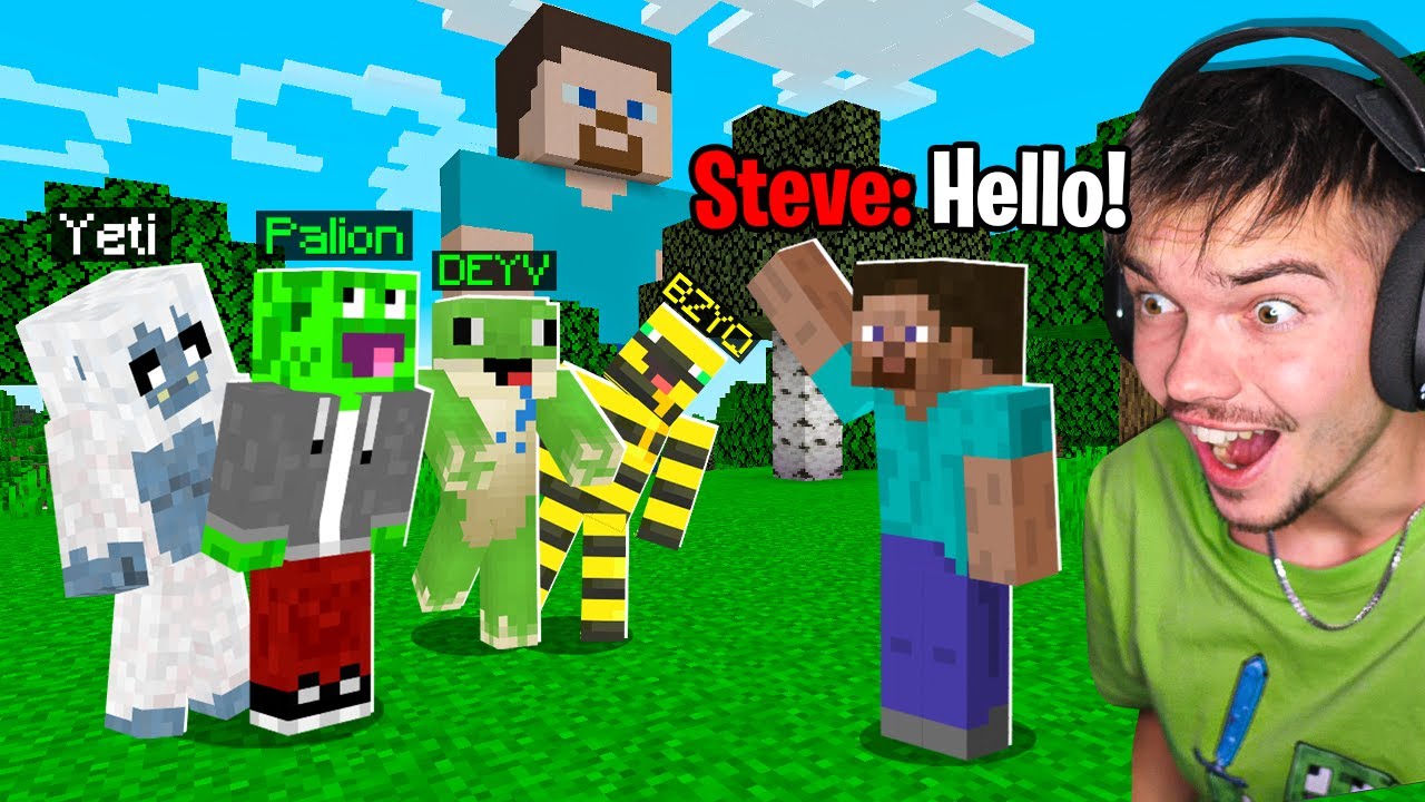 SPOTKALIŚMY TWÓRCĘ ŚWIATA *STEVE* w Minecraft! - YouTube Jak Narysowac Steve Z Minecraft