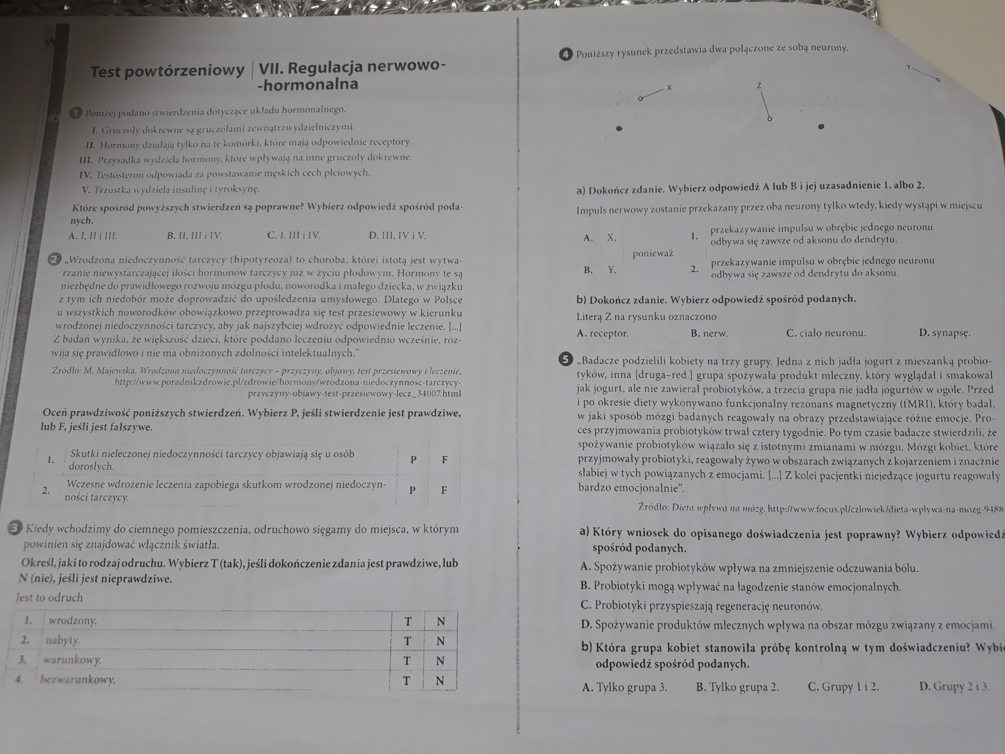 Sprawdzian Biologia Klasa 7 Regulacja Nerwowo Hormonalna Odpowiedzi Sprawdzian Z Biologi Klasa 7 Regulacja Hormobalna Nerwowo