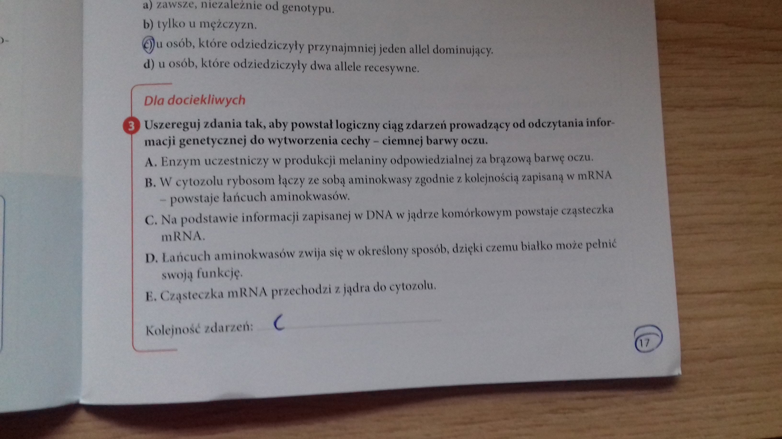 Sprawdzian Z Biologii Klasa 8 Genetyka Puls Zycia
