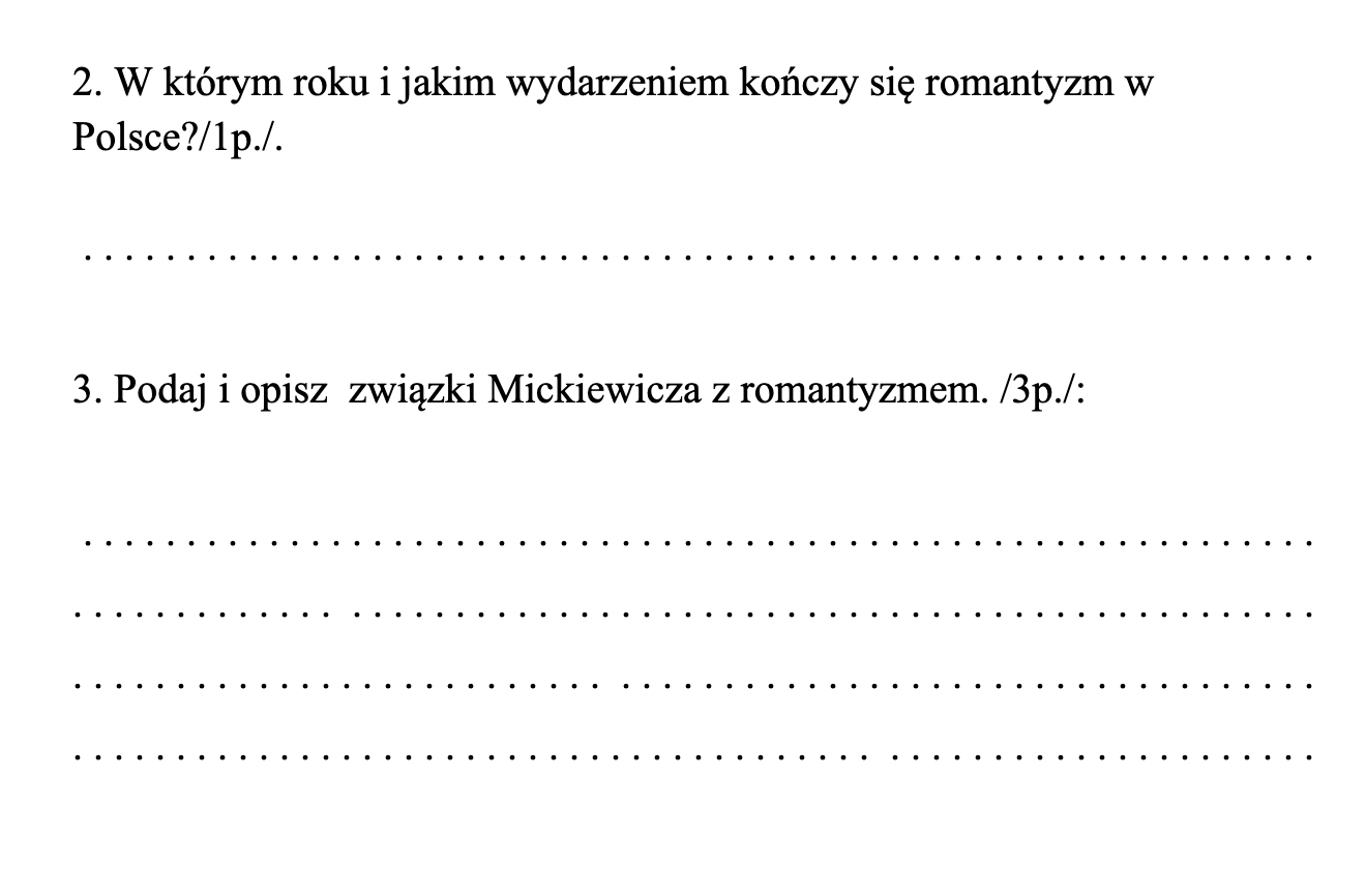 Sprawdzian "Dziady" cz. II. • Złoty nauczyciel Dziady Cz 2 Sprawdzian