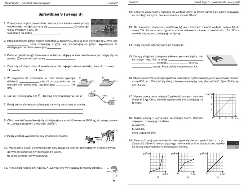 Sprawdzian Z Fizyki Dynamika Pdf