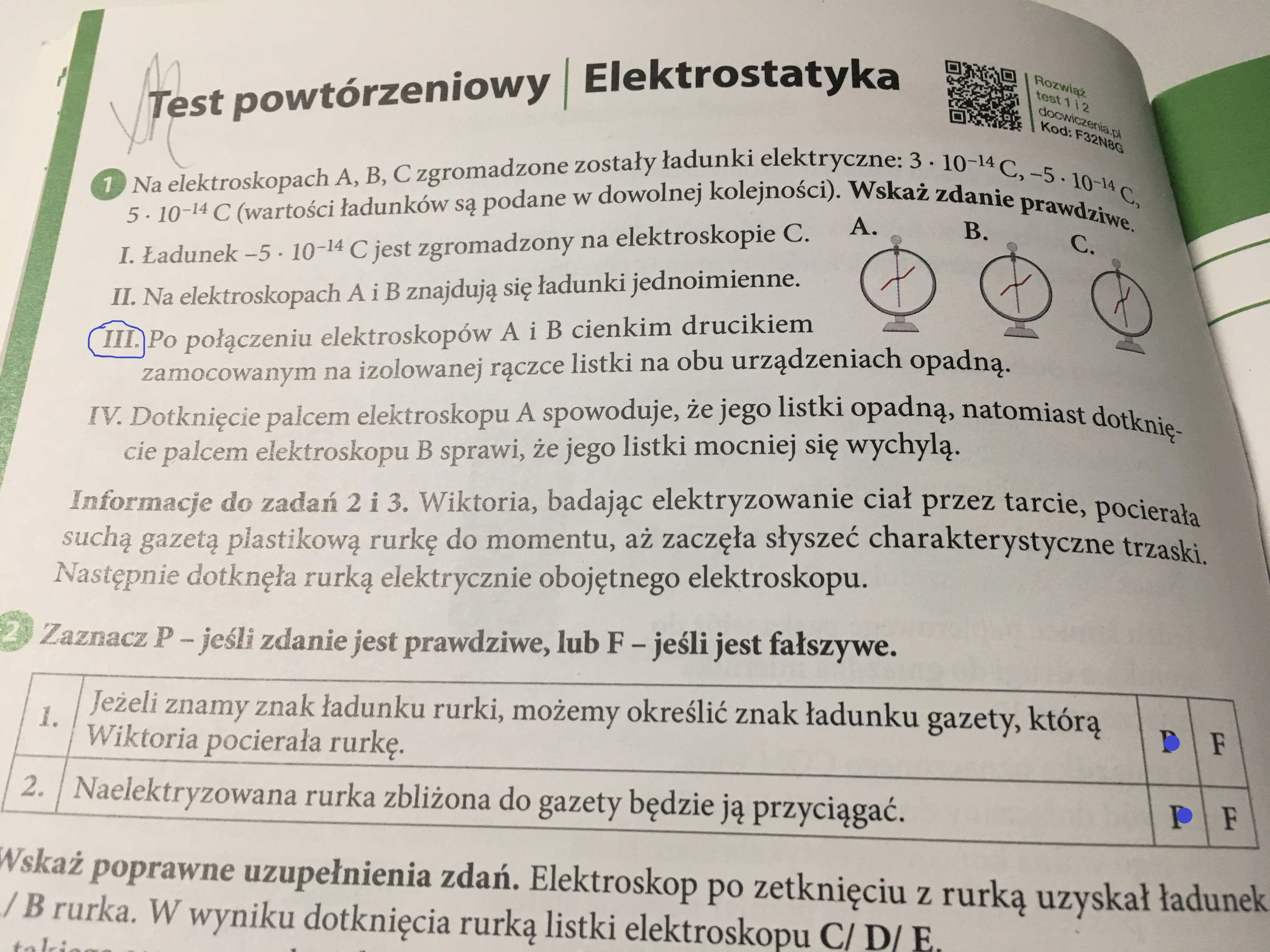 Sprawdzian Fizyka Elektrostatyka Klasa 8 Nowa Era