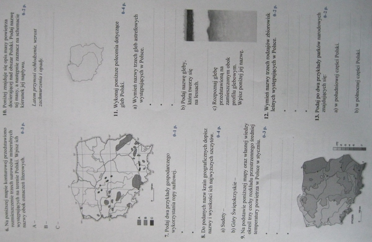 Sprawdzian Geografia Klasa 7 Dział 1 Środowisko Przyrodnicze Polski Geografia Klasa 7 Dzial 1