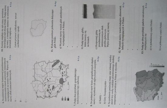 Sprawdzian Geografia Klasa 7 Rodowisko Przyrodnicze Polski Cz 1 - question Sprawdzian Klasa 7 Geografia Dzial 3