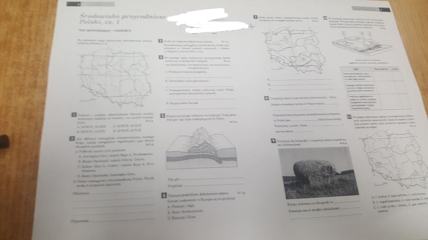 Sprawdzian Geografia Klasa 7 Rodowisko Przyrodnicze Polski Cz 1 - question Sprawdzian Klasa 7 Geografia Dzial 4