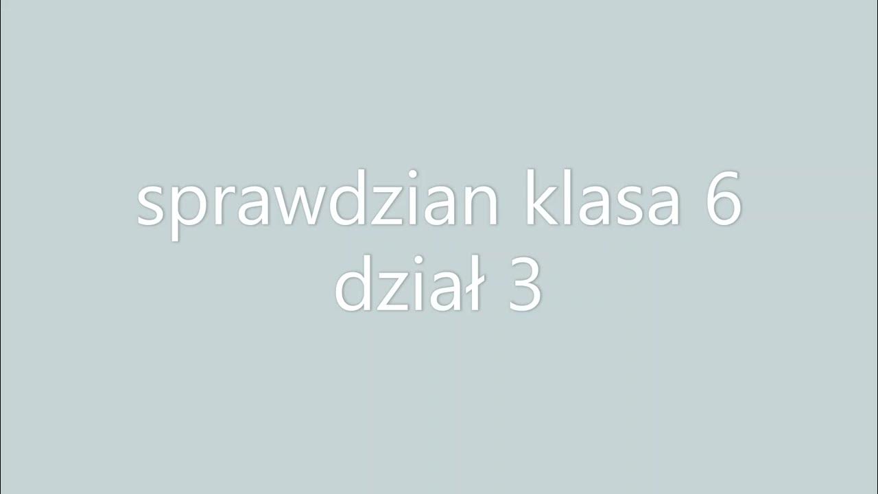 Historia Kl 6 Dzial 3