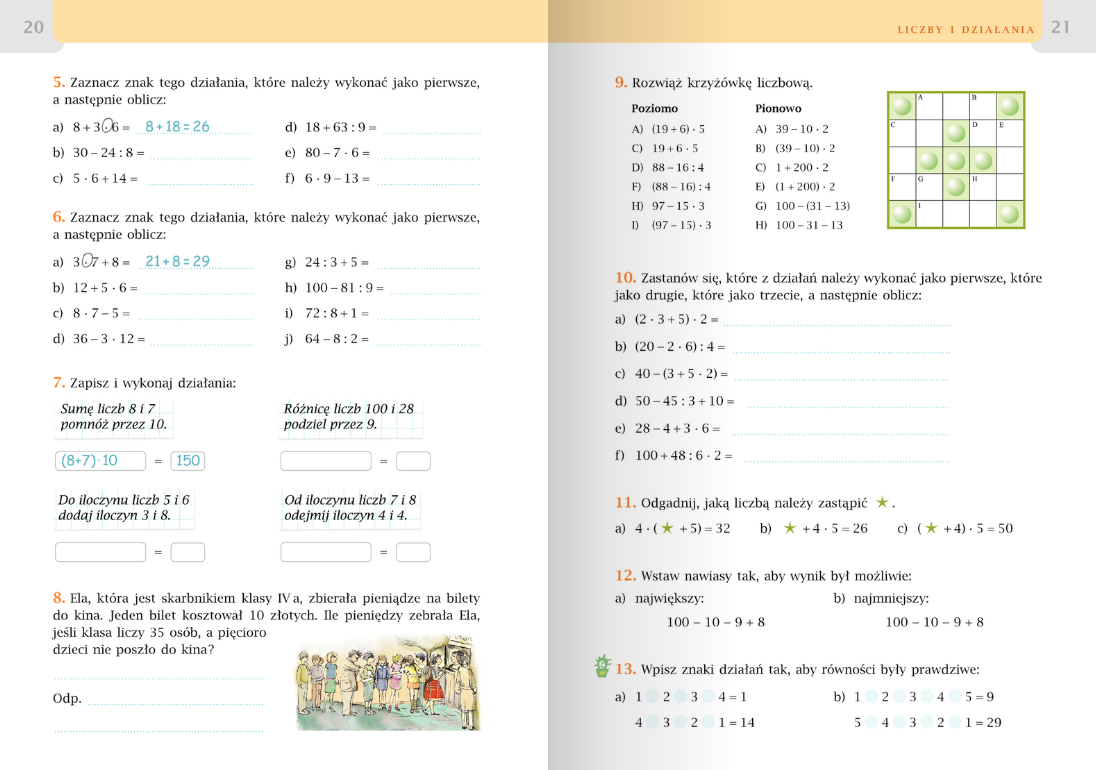 Sprawdzian Klasa 4 Matematyka Liczby I Dzialnia