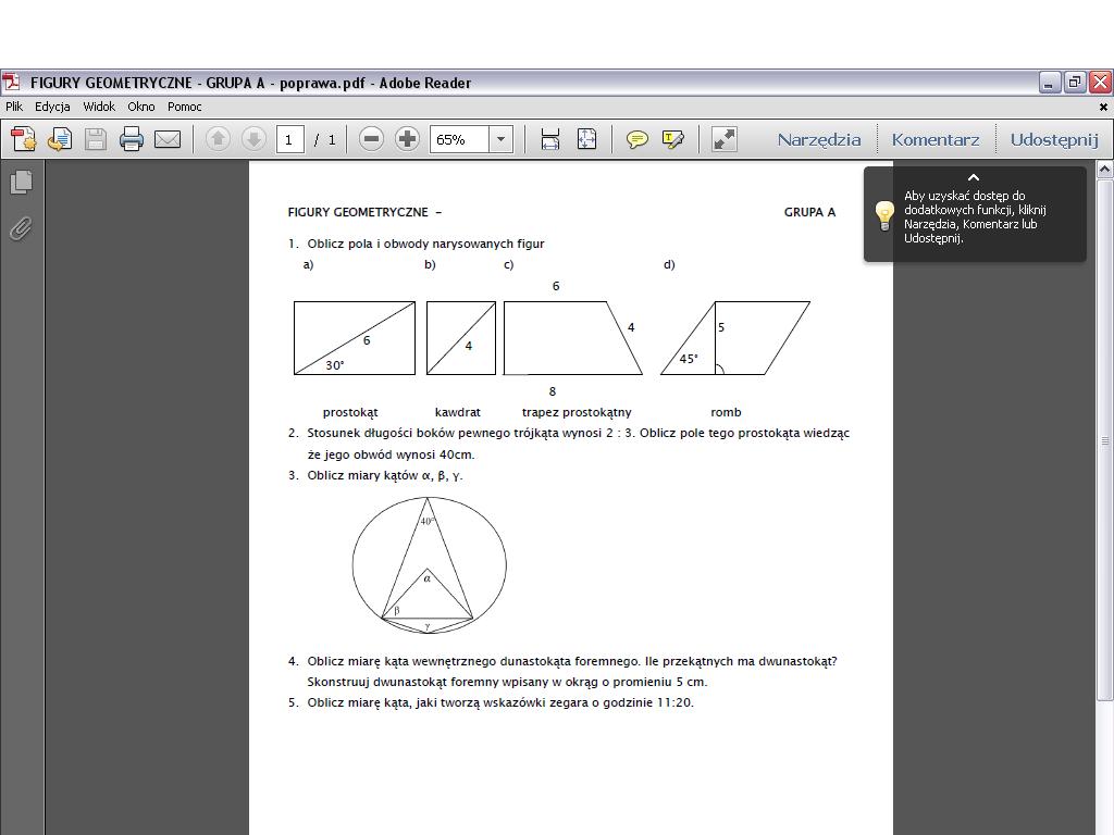 Sprawdzian Matematyka Klasa 6 Figury Geometryczne Rysunki Hd Sprawdzian Matematyka Klasa 4 Figury Geometryczne