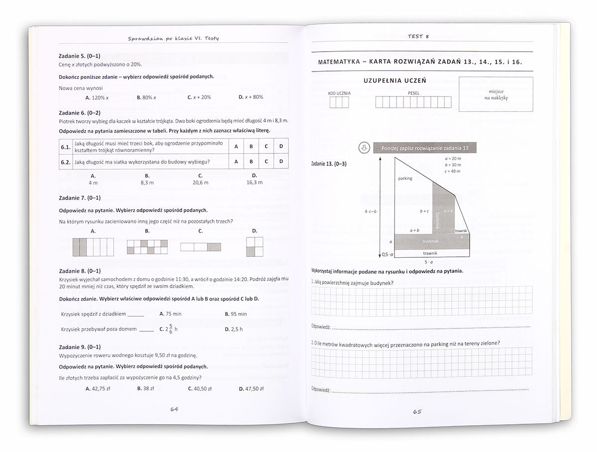Sprawdzian Z Matematyki Klasa 6 Dział 3