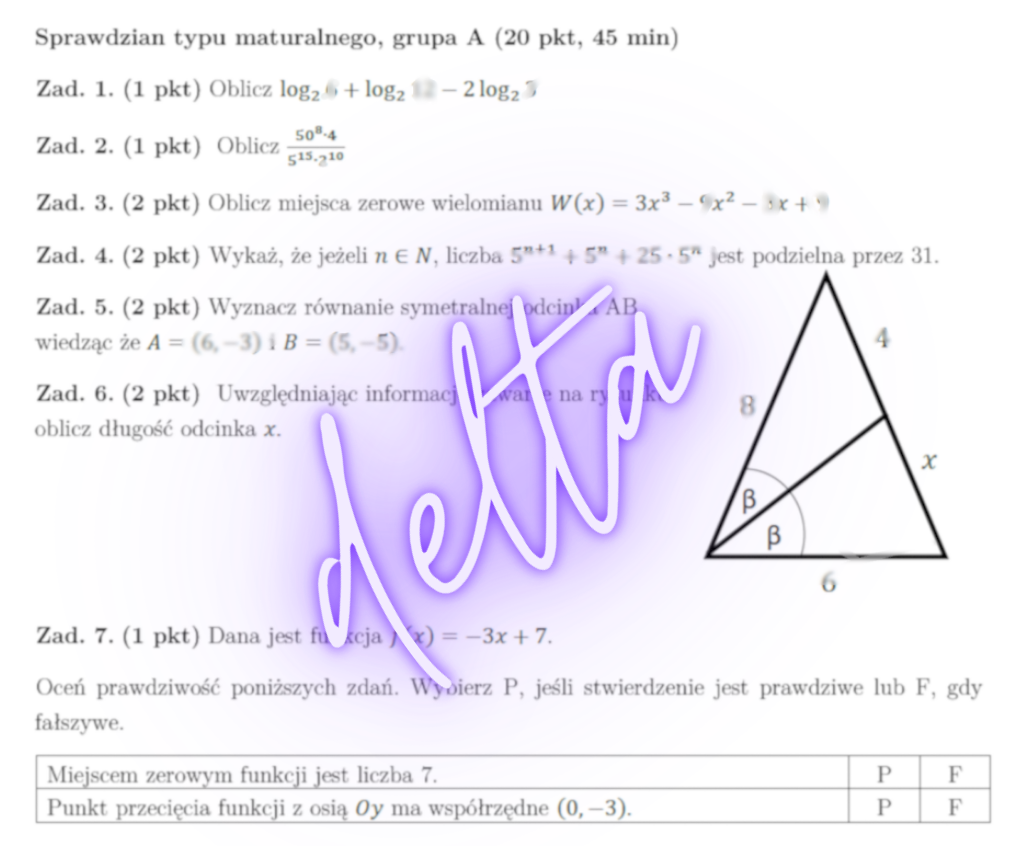 Sprawdzian typu maturalnego, 45 minut, mini-matura, poziom podstawowy Mini Matura Unit 5