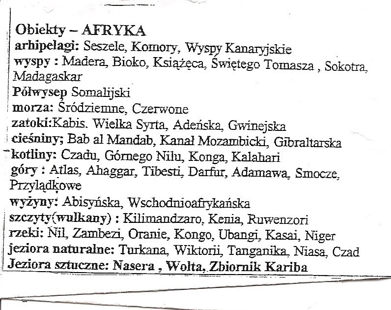 Sprawdzian Z Geografii Afryka Klasa 8 Pdf Sprawdzian Klasa 8 Geografia Sprawdzian Geografia Klasa 8 Afryka Nowa Era Pdf