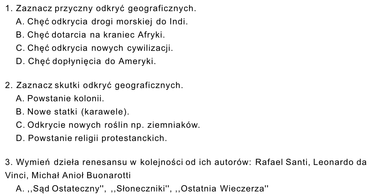 Sprawdzian Klasa 6 Historia Dzial 1 Odpowiedzi