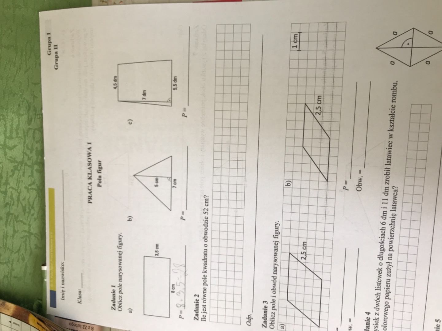 Sprawdzian Z Matematyki Klasa 4 Figury Geometryczne Pdf Figury Geometryczne Klasa 4 Kartkowka