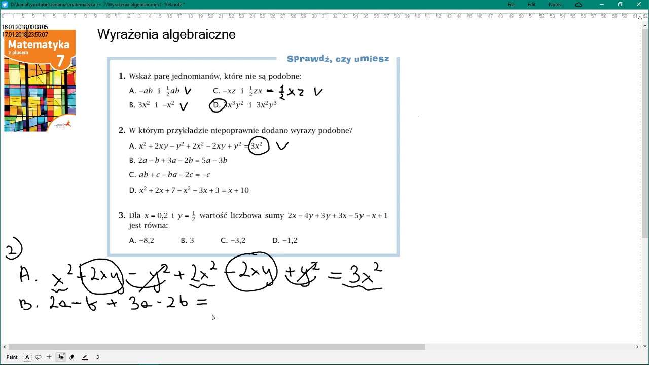 Sprawdzian Z Matematyki Klasa 7 Wyrażenia Algebraiczne Matematyka Z Sprawdzian Wyrażenia Algebraiczne Klasa 7 Nowa Era