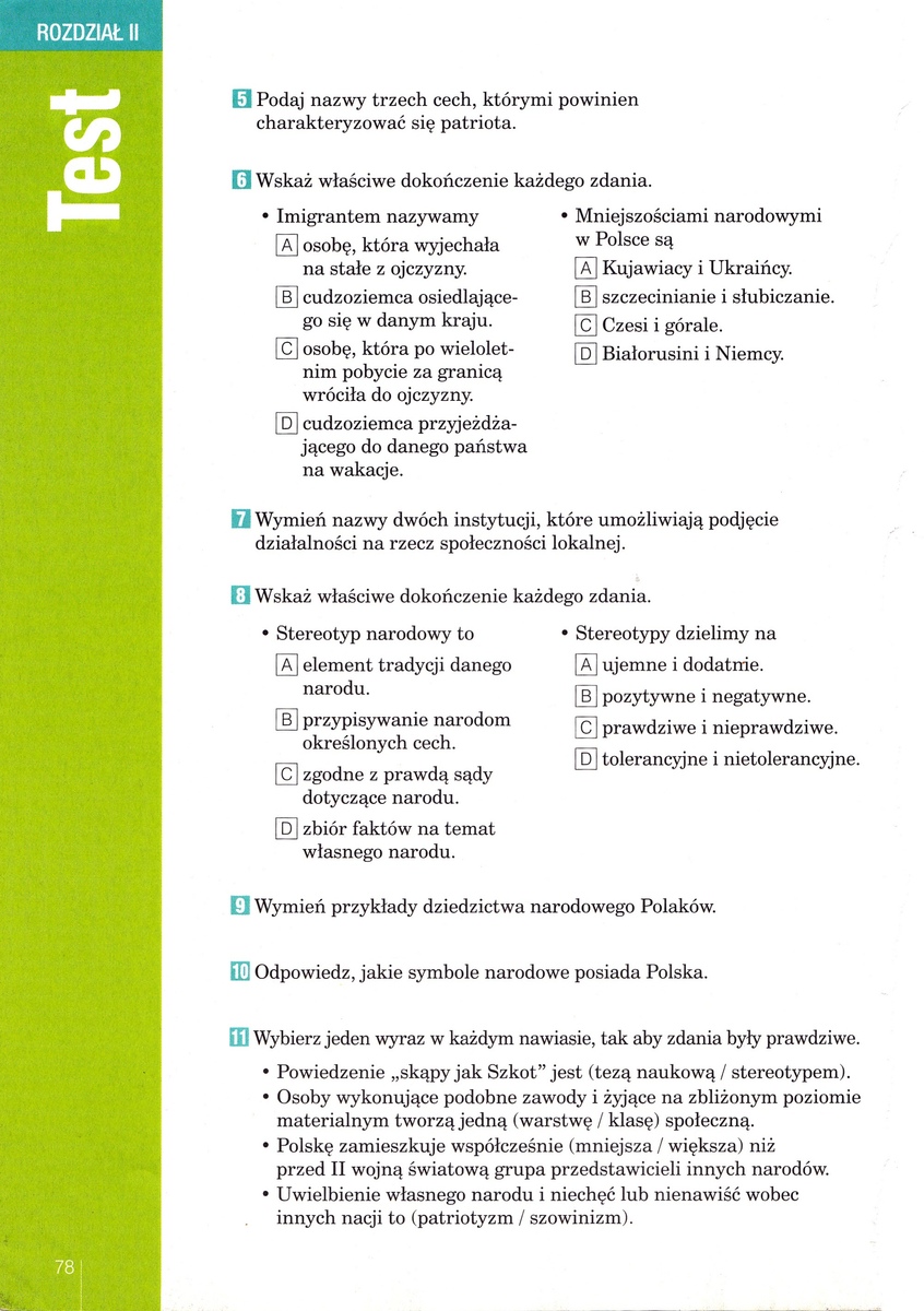 Test Z Wosu Klasa 8 Dzial 5