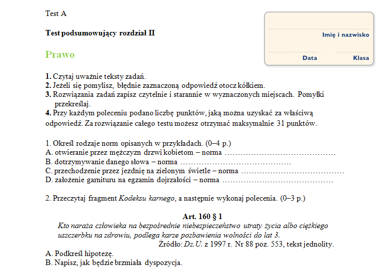 sprawdziany podstawówka gimnazjum liceum: W centrum uwagi [NOWA ERA Edukacja I Praca Sprawdzian Wos Nowa Era